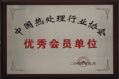 中國熱處理行業協會優秀會員單位